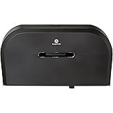 Tork Twin Jumbo Toilet Paper Roll Dispenser Smoke T22, Refill Indicator Window, 56TR - Image 8