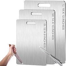 Titanium Cutting Board - 100% Pure Titanium Cutting Boards for Kitchen - Cutting Edge Hygiene & Durability, Cutting Boards for Home Kitchen Cooking (14 inch x 10 inch) - Image 2