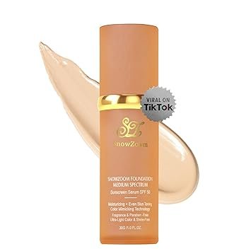 Medium/Light Spectrum-Color Changing Foundation 4 in 1 -with SPF 50+,Hydrating Longwearing & Waterproof,Makeup Care (light spectrum - for people with fa, 1.2oz)