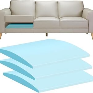 Couch Cushions Support for Sagging Seat 20"X 20"Insert pads Supports Board Sofa Furniture seat Cushion Under Sag Repair, Curved High Density Foam Replacement for Sectional Loveseat Chair Blue Set of 3