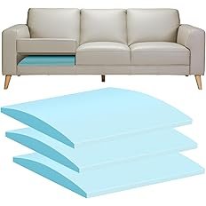 Couch Cushions Support for Sagging Seat 20"X 20"Insert pads Supports Board Sofa Furniture seat Cushion Under Sag Repair, Curved High Density Foam Replacement for Sectional Loveseat Chair Blue Set of 3 - Image 2