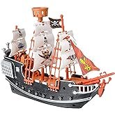 ArtCreativity 10 Inch Pirate Boat Playset, Detailed Ship Toy with 2 Pirate Action Figures & Tree, Fun Party Favor and Prize for Boys & Girls Ages 3+ - Image 7