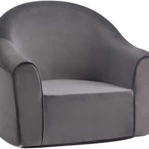 ALIMORDEN Adorable Toddler Chair, Snuggly Foam Seat for Little Ones with Removable Washable Cover - Soft Reading Couch for Boys and Girls, Grey