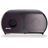 Tork Twin Jumbo Toilet Paper Roll Dispenser Smoke T22, Refill Indicator Window, 56TR - Image 6
