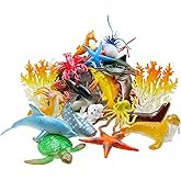 22PCS 3D Printed Sea Animals Toys, 3D Printed Mini Ocean Animals Articulating Flexible Fidget Toys, Cute Animal Figurines Toys Birthday Office Desktop Home Decoration - Image 8