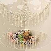 Stuffed Animal Storage Hammock or Net Corner - Large Toy Hammock Net for Stuffed Animals Room Decor - Cute Stuff Animal Organizer Plush Holder - Kids Baby Nursery Essentials Wall Bedroom Home Decor - Image 4
