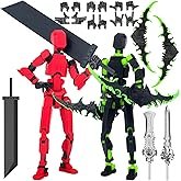 (Assembly Completed) 6 Packs T13 Action Figure Set, 3D Printed ActionFigure Toy Gifts for Kids, Dummy 13,Robot 13 Action Figure Full Body Mechanical Doll Christmas Birthday Gift for Boys Girls - Image 6