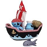 ArtCreativity 10 Inch Pirate Boat Playset, Detailed Ship Toy with 2 Pirate Action Figures & Tree, Fun Party Favor and Prize for Boys & Girls Ages 3+ - Image 8