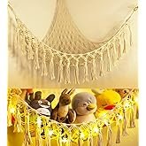 Stuffed Animal Storage Hammock or Net Corner - Large Toy Hammock Net for Stuffed Animals Room Decor - Cute Stuff Animal Organizer Plush Holder - Kids Baby Nursery Essentials Wall Bedroom Home Decor - Image 2