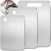 Titanium Cutting Board Double-sided non-slip silicone edging Pure Titanium Cutting Boards for Kitchen - Double-Sided Food-Grade Chopping Board Non-Stick Durable and easy to clean (Small) - Image 9