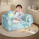 MeMoreCool Glow-in-The-Dark Dinosaur Modular Kids Play Couch — Convertible Foam Sofa for Toddlers, Multi-Configuration Climbing & Fort Building Furniture with Washable Covers, Gray - Image 13