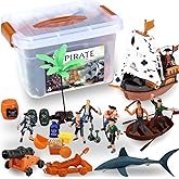 ArtCreativity 10 Inch Pirate Boat Playset, Detailed Ship Toy with 2 Pirate Action Figures & Tree, Fun Party Favor and Prize for Boys & Girls Ages 3+ - Image 5
