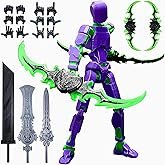 (Assembly Completed) 6 Packs T13 Action Figure Set, 3D Printed ActionFigure Toy Gifts for Kids, Dummy 13,Robot 13 Action Figure Full Body Mechanical Doll Christmas Birthday Gift for Boys Girls - Image 8