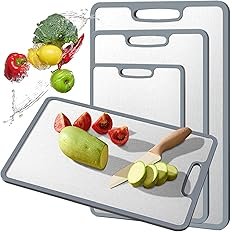 Titanium Cutting Board Double-sided non-slip silicone edging Pure Titanium Cutting Boards for Kitchen - Double-Sided Food-Grade Chopping Board Non-Stick Durable and easy to clean (Small) - Image 2