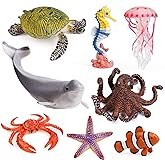 22PCS 3D Printed Sea Animals Toys, 3D Printed Mini Ocean Animals Articulating Flexible Fidget Toys, Cute Animal Figurines Toys Birthday Office Desktop Home Decoration - Image 7
