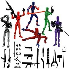 (Assembly Completed) 6 Packs T13 Action Figure Set, 3D Printed ActionFigure Toy Gifts for Kids, Dummy 13,Robot 13 Action Figure Full Body Mechanical Doll Christmas Birthday Gift for Boys Girls - Image 2