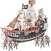 ArtCreativity 10 Inch Pirate Boat Playset, Detailed Ship Toy with 2 Pirate Action Figures & Tree, Fun Party Favor and Prize for Boys & Girls Ages 3+ - Image 12