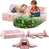 jela Kids Play Couch Castle Extended Size 10PCS with futons, Floor Sofa Modular Furniture for Kids and Adults, Foam Play Couch, Modular Play Sofa Set(Rainbow) - Image 2