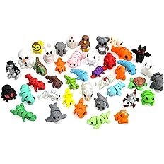 22PCS 3D Printed Sea Animals Toys, 3D Printed Mini Ocean Animals Articulating Flexible Fidget Toys, Cute Animal Figurines Toys Birthday Office Desktop Home Decoration - Image 4