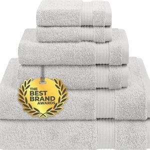 Cotton Paradise 100% Cotton 6 Piece Hand Towels, Soft Absorbent Turkish Towels for Bathroom