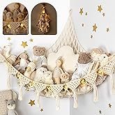 Stuffed Animal Storage Hammock or Net Corner - Large Toy Hammock Net for Stuffed Animals Room Decor - Cute Stuff Animal Organizer Plush Holder - Kids Baby Nursery Essentials Wall Bedroom Home Decor - Image 7